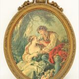 Cadre vintage scène romantique
