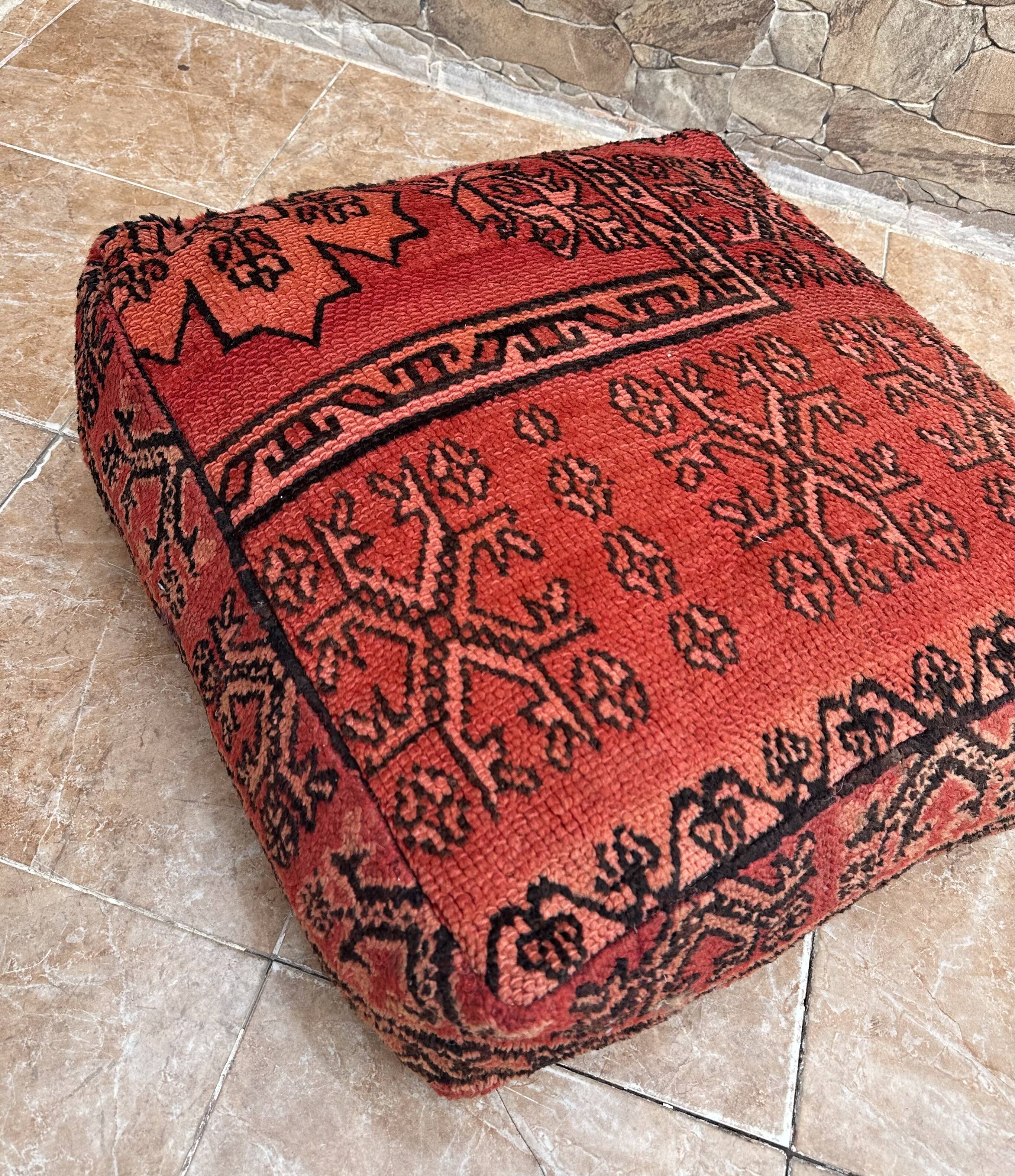 Pouf, coussin de sol Kilim berbère fait main