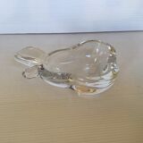 Vannes le Chatel crystal pear-shaped empty pocket ashtray