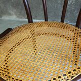 Thonet armchair in curved wood and canework, model n18
