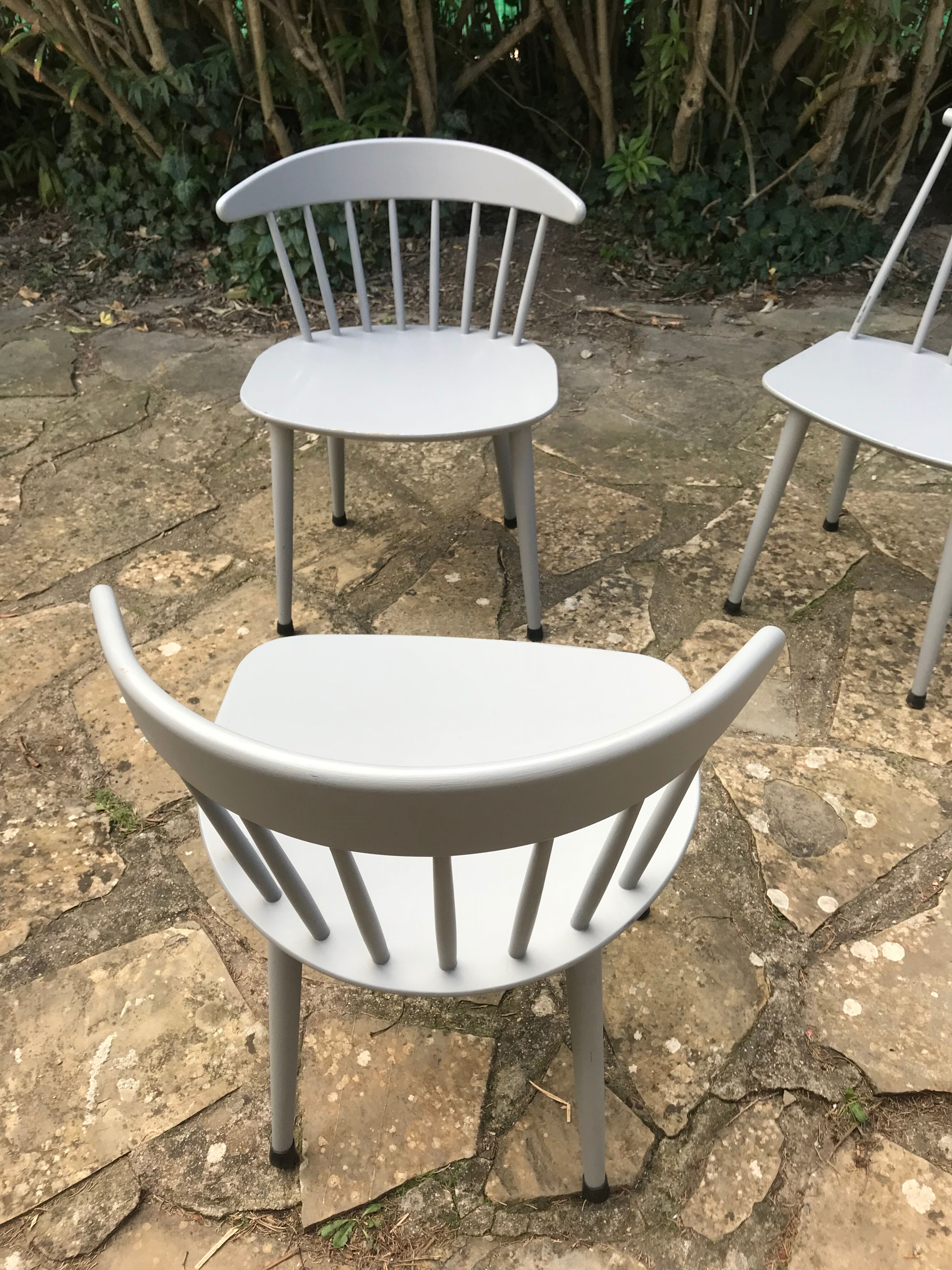Set of 4 Scandinavian chairs Mobler 70s