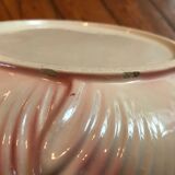 Ancien cache pot CLF forme hortensia rose et blanc vintage