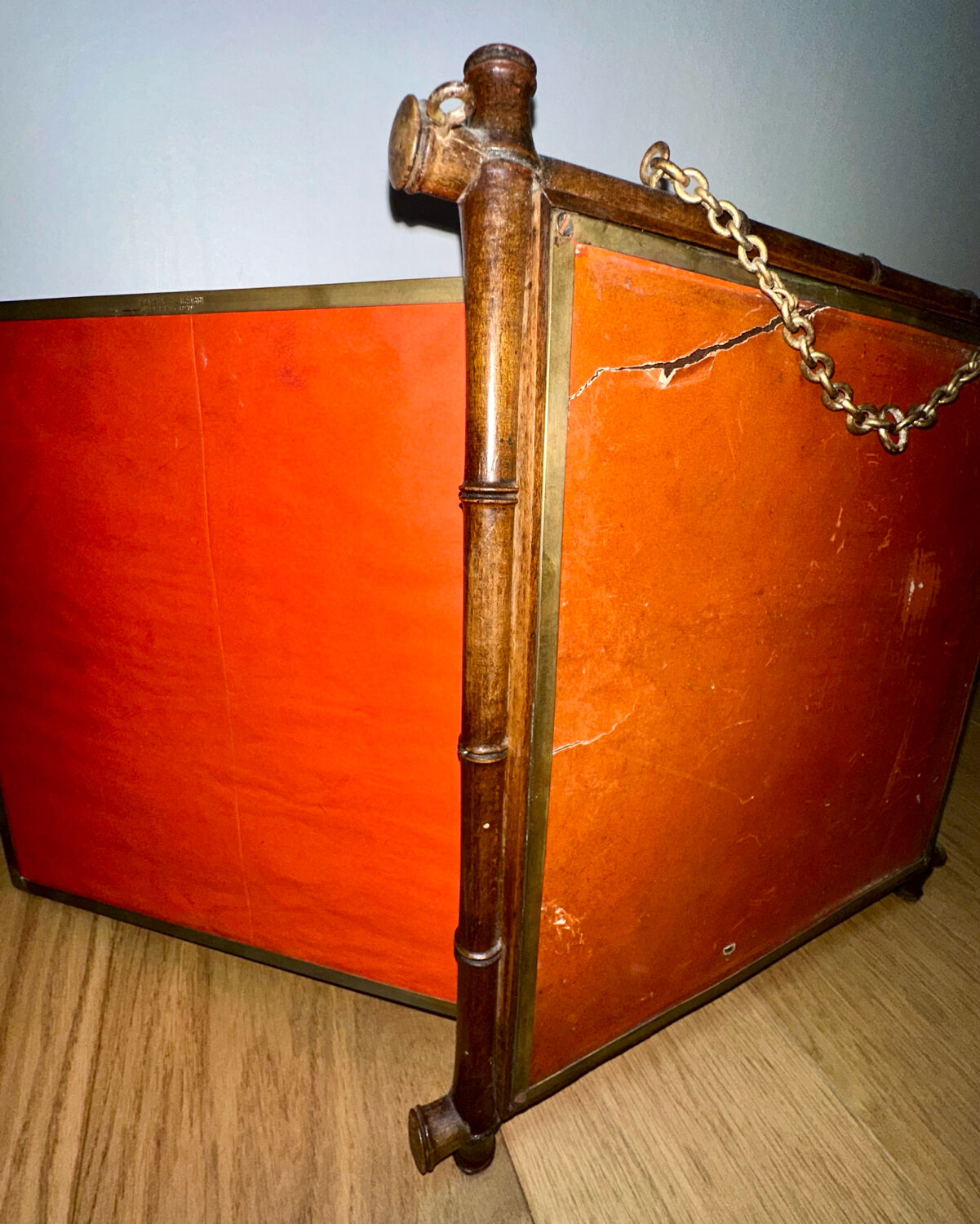 Triptych Mirror Barber Asia Bamboo 1865