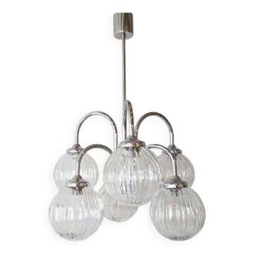 Vintage chandelier 6 balls 1970