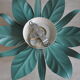 Applique fleur en métal