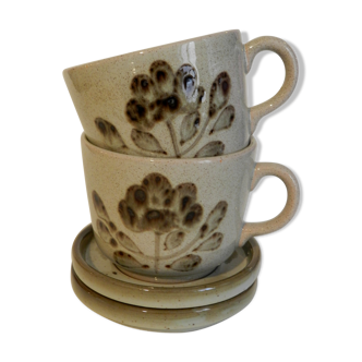 Sandstone cup duo