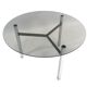 Minimalist vintage coffee table in chrome glass 1970