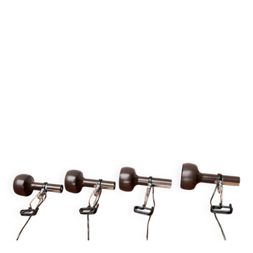 Space Age mid-century clamp table lamps by the SLZ team for Swisslamps International, 1960s, set of 4.