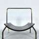 Fontana Arte, Mid-Century brass and curved glass magazine holder. Italy 1960s