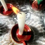 Pair of candle holders 50s