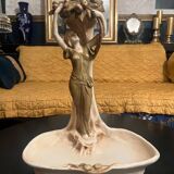 Royal Dux art nouveau centerpiece empty pocket
