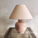 Pink ceramic ball lamp with lampshade