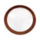 Round vintage mirror with wooden frame Scandinavian style Denmark 1960s