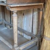 Old work table, draper