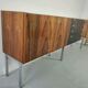 Vintage rosewood sideboard, chrome 1960