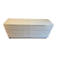 Commode double en laque beige années 80’ Eric Maville