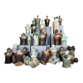 XXL (40-80cm) ceramic chess set by Maria Kenarova