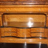 Louis Philippe period secretary in walnut veneer, 19th century.