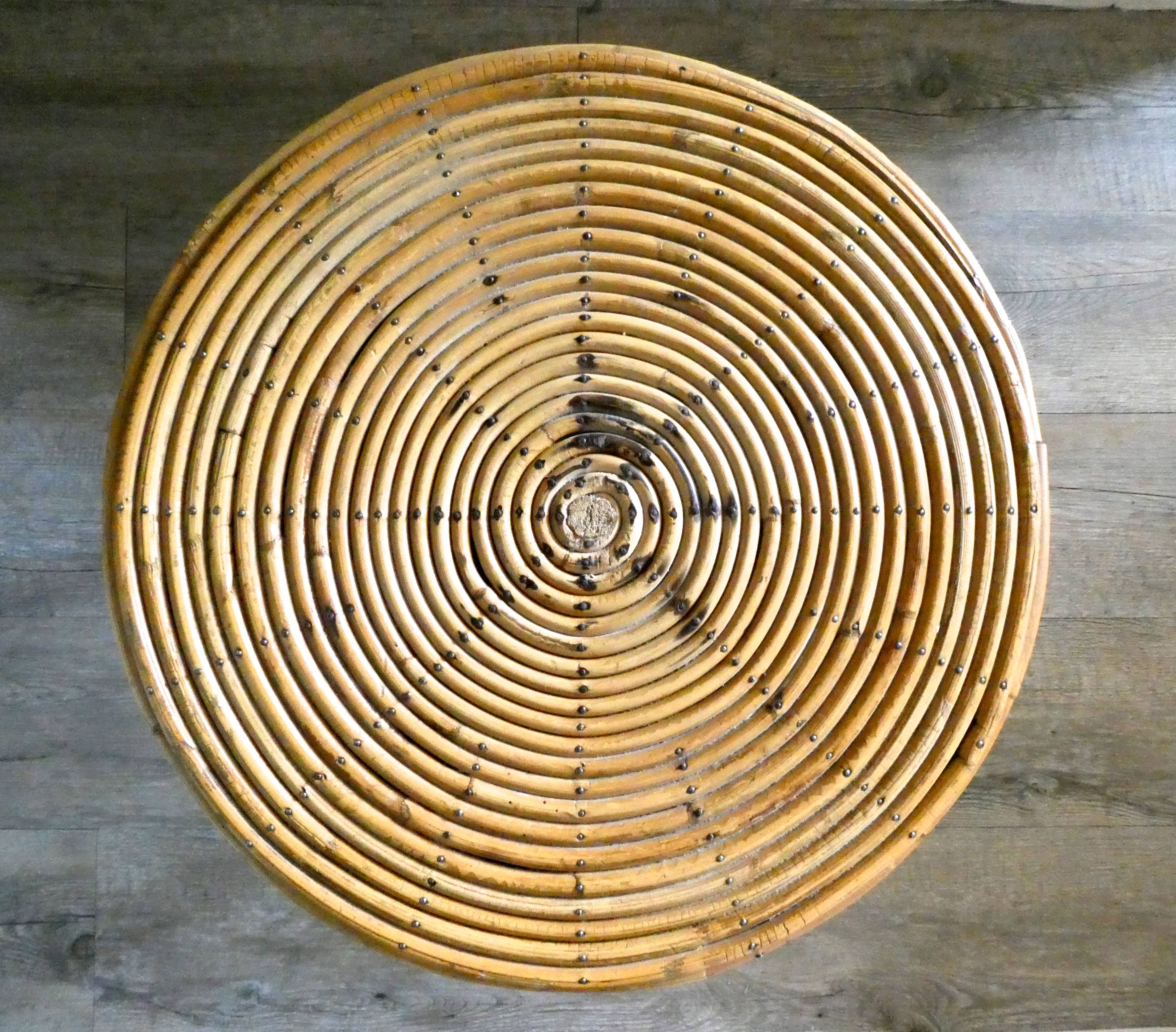 Rattan stool of the 70s