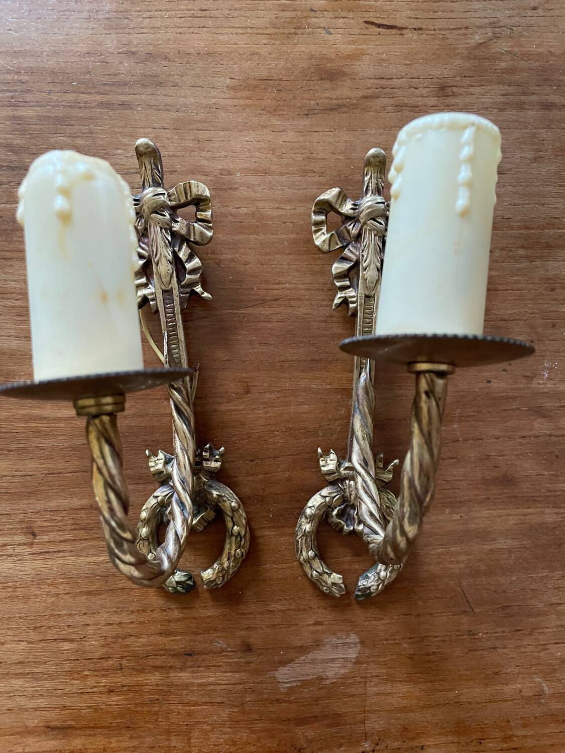 Paire d'appliques style Empire en bronze