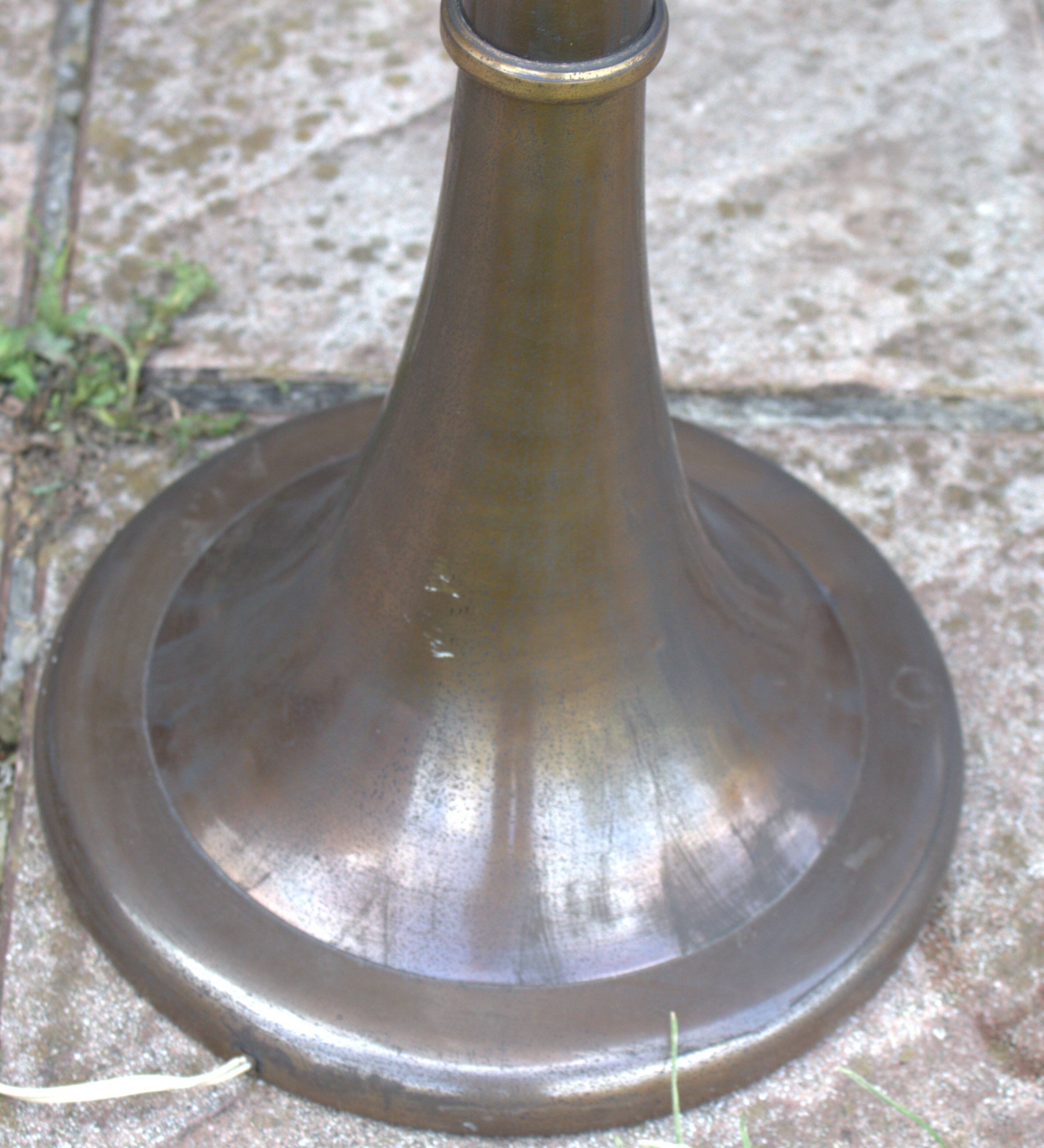 Old copper art deco floor lamp