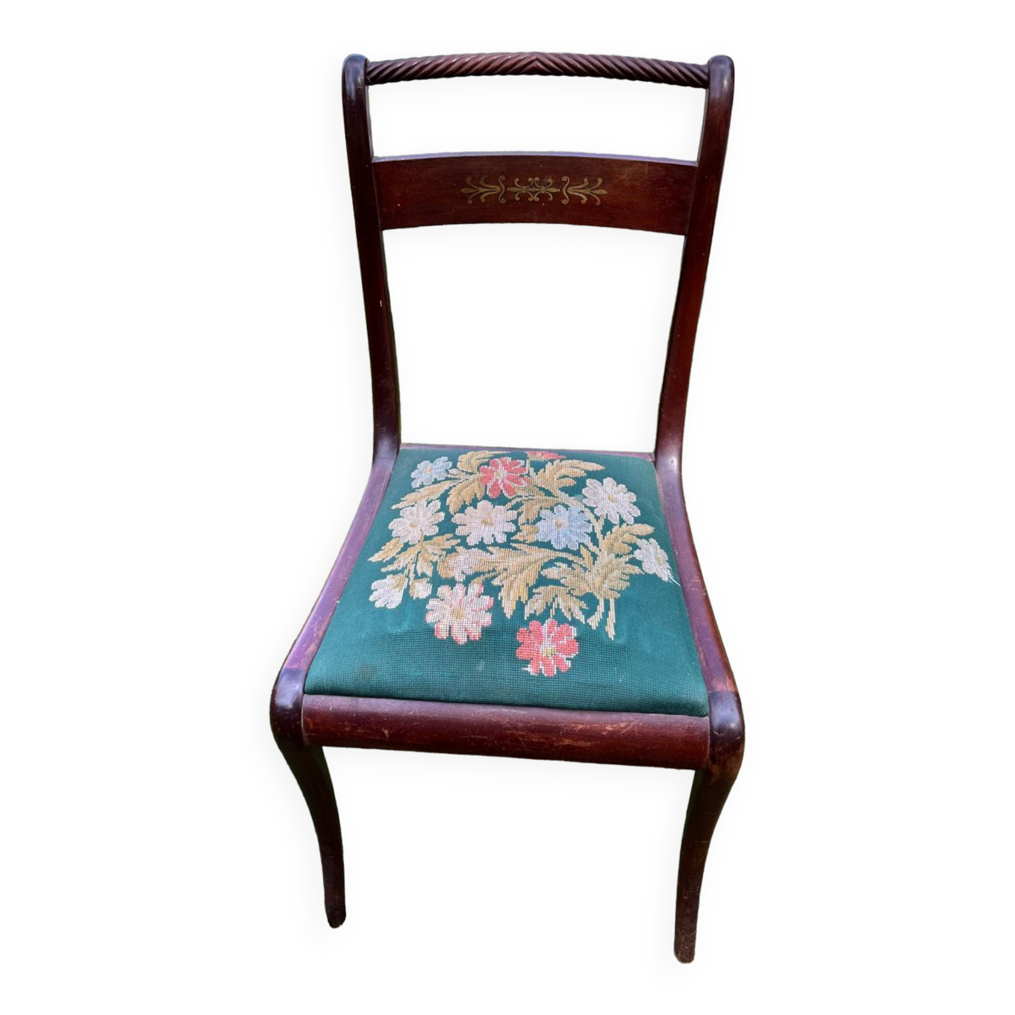 Vintage upholstery wooden chair