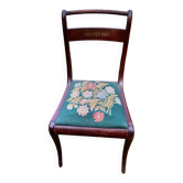 Chaise bois tapisserie vintage