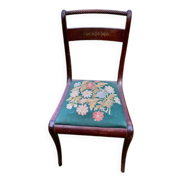 Vintage upholstery wooden chair