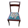 Chaise bois tapisserie vintage