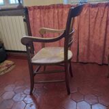 Old rustic straw armchair
