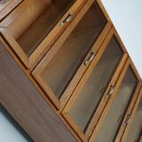 Vintage Dutch Oak Haberdashery Shop Cabinet / Vitrine, 1950s
