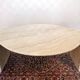 Table basse Roche Bobois forme œil en travertin 1970/80
