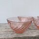 4 bols Rosaline en verre rose