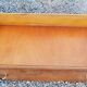 Vintage chest of drawers in golden oak from the 50s with 3 drawers and spindle-legged shelf