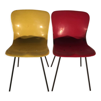 Paire de chaises Pagholz modèle 1507 de 1956