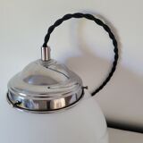 Opaline ball hanging lamp