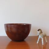 Very Large Teak Midcentury Wooden Bowl by Galatix England, 1970s