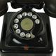 Old Turntable Telephone Bakelite And Metal Bell Telephone Company Belgium 1939