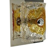 Italian chrome and Murano glass wall light from the 1970s.