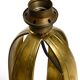Pair of large extraordinary heavy Mid Century brass table lamps
