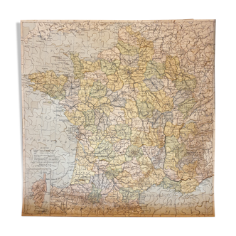 Ancien puzzle carte de France