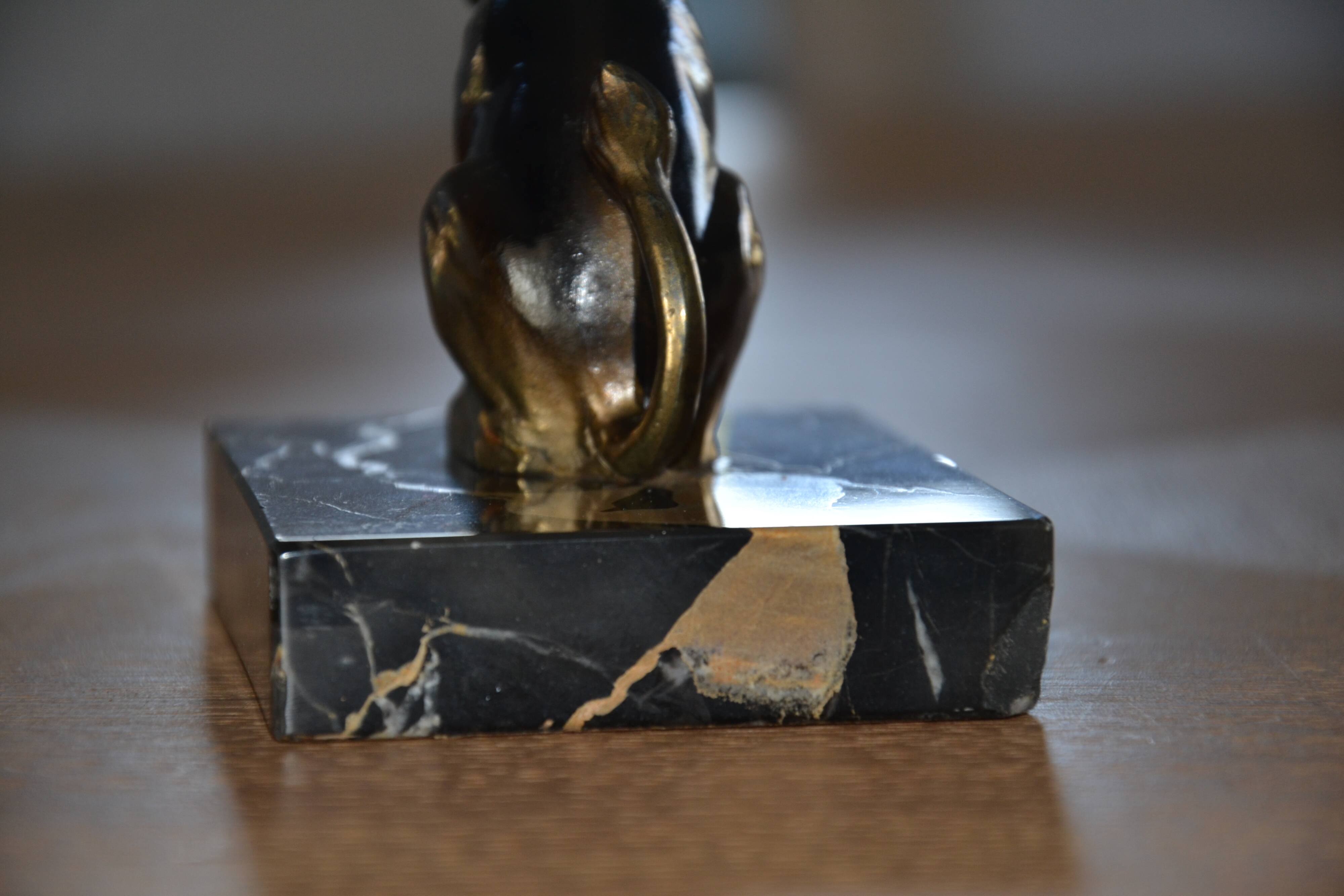 Free-standing donkey in resin