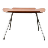 Folding table in teak with Norwegian alminette from the mid-century by F.M. Produkt, Frederiksberg Metalvarefabrik, 1960s.