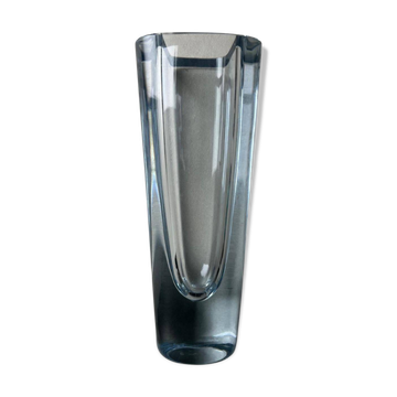 Vase suédoise décorative, en verre clair, Stromberg, moderne du milieu du siècle, collectible