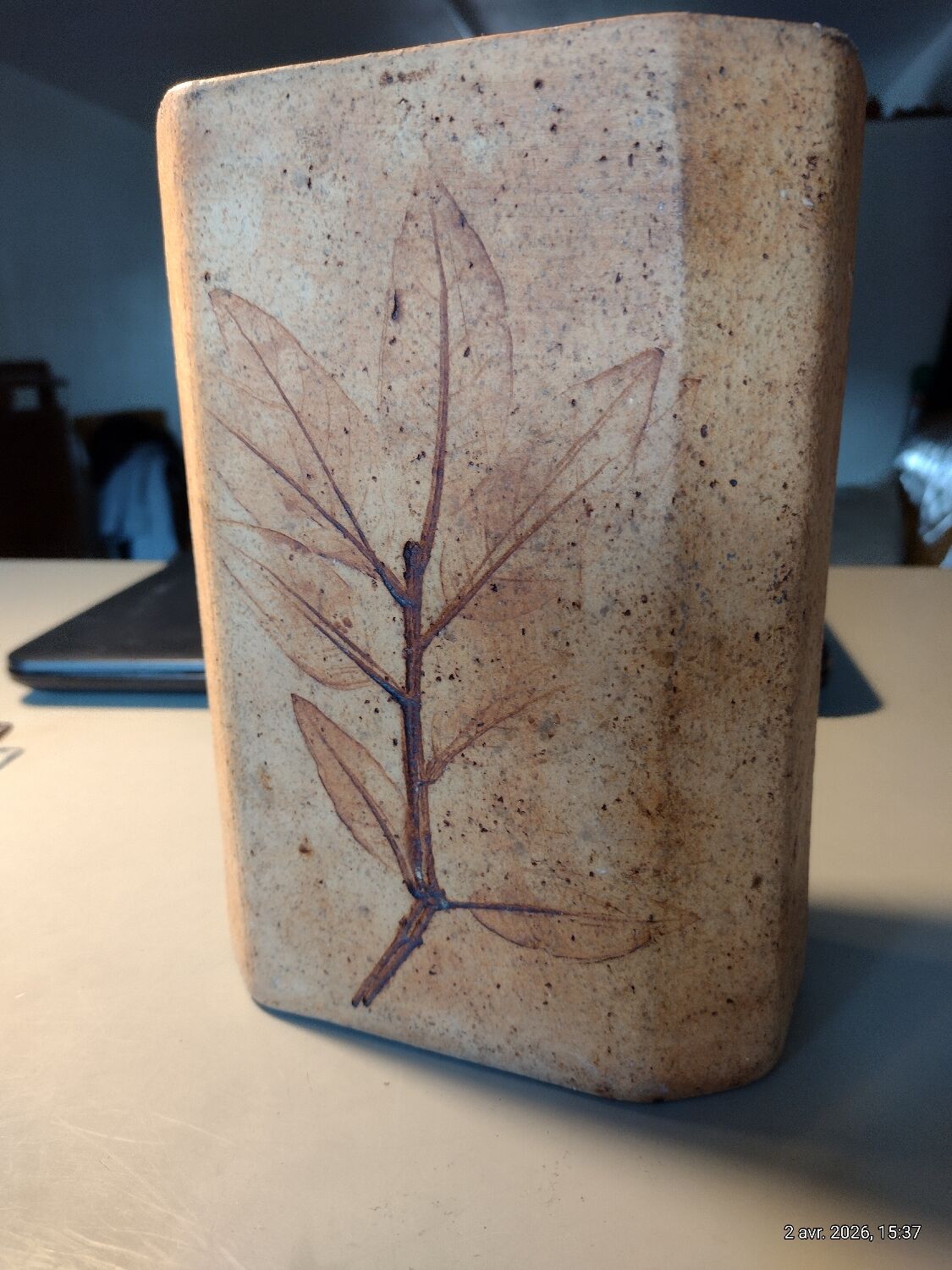 Vase Vallauris herbarium signed Leduc