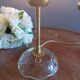 Lampe à poser verre pointe de diamant, vintage
