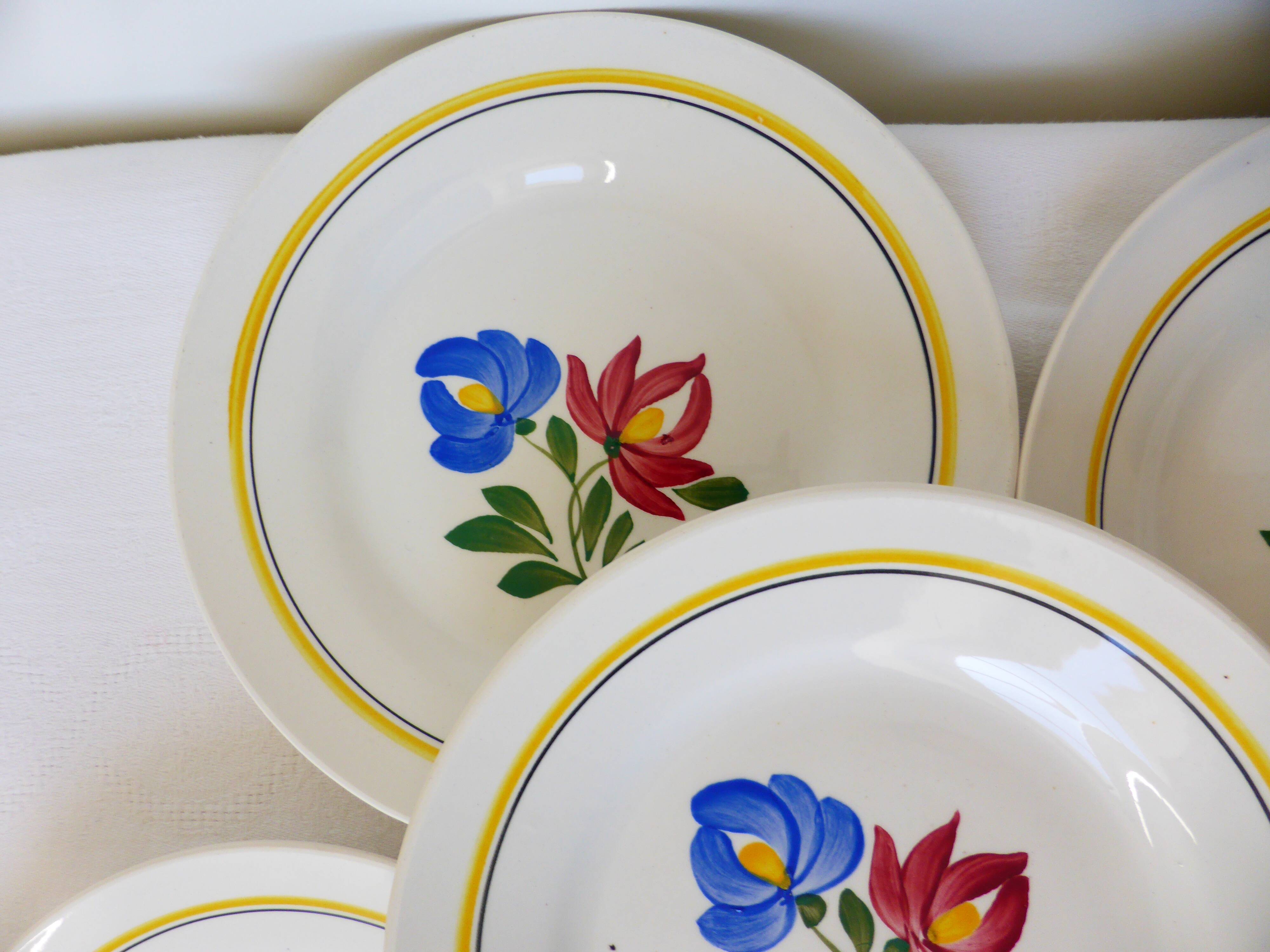 5 dessert plates of Digoin Sarreguemines dunkirk model 210688