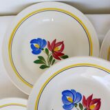 5 dessert plates of Digoin Sarreguemines dunkirk model 210688