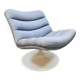Fauteuil pivotant vintage design hollandais Geoffrey Harcourt Artifort F978