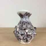 Vintage ceramic organic vase, signed